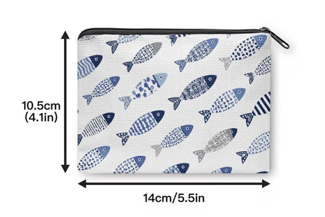 Coastal Zippered Pouches