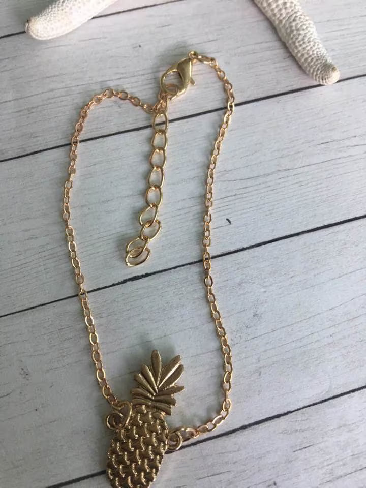 Gold Pineapple Anklet