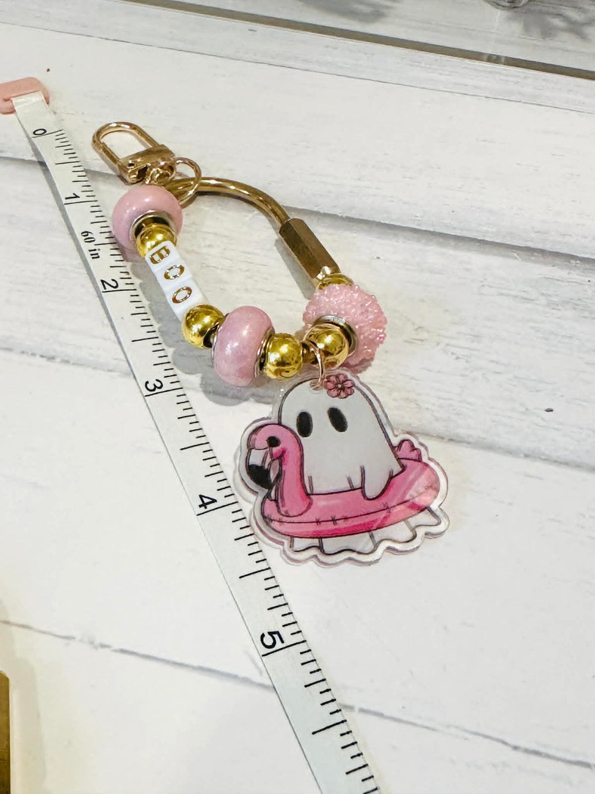 Boo Ghost/Flamingo Carabiner