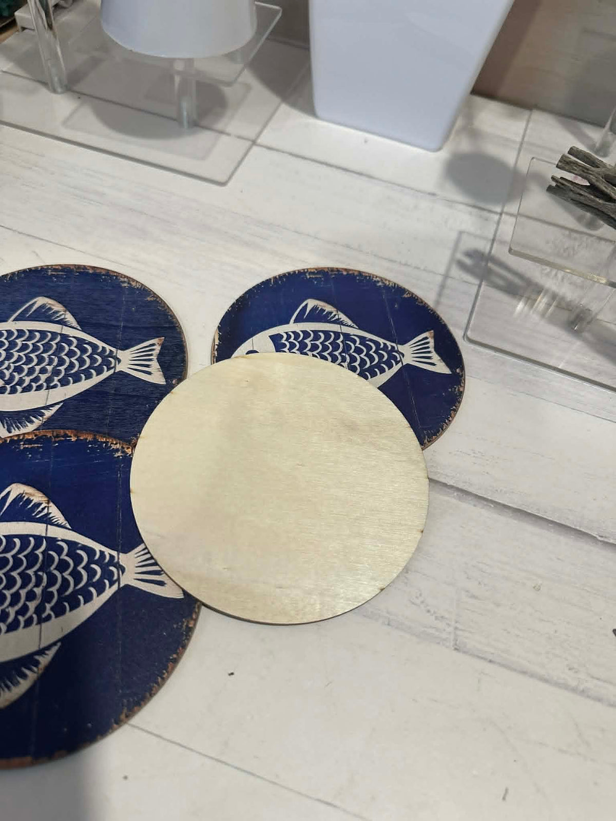 Wooden Fish Coasters