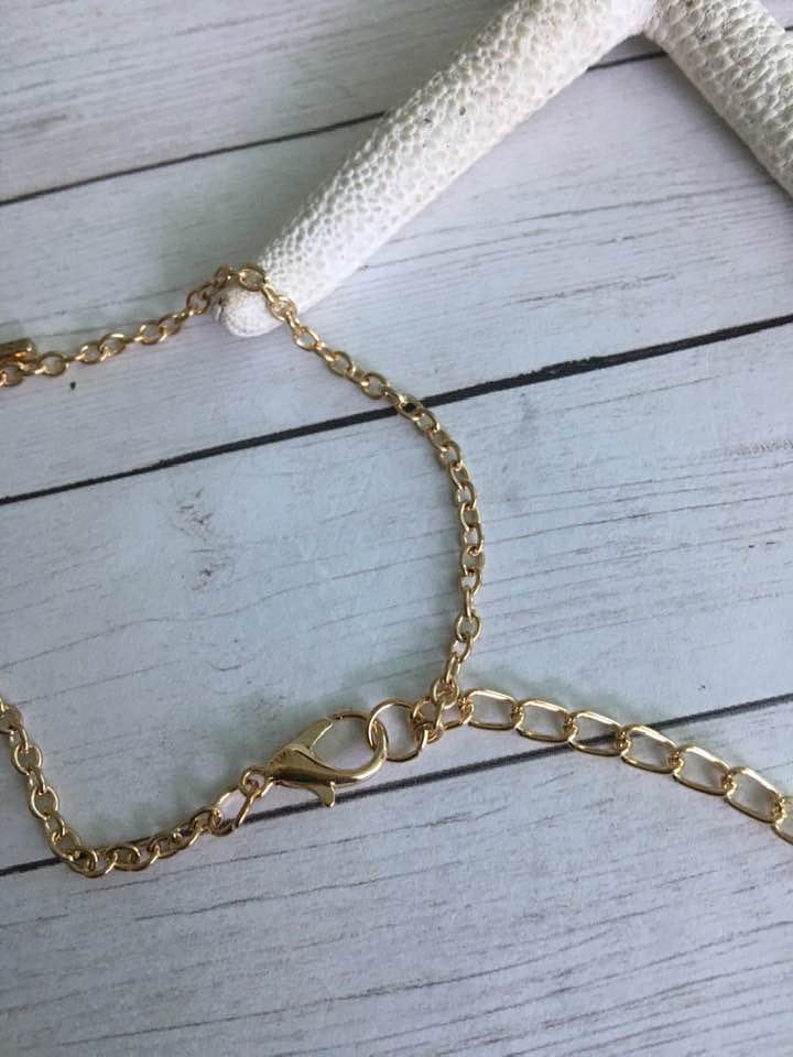 Gold Cross Anklet