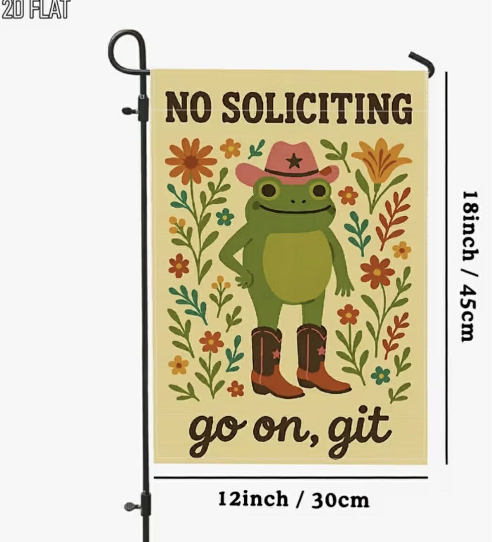 No Soliciting Garden Flag