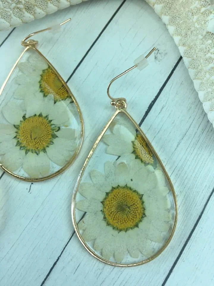 Pressed Flower Earrings