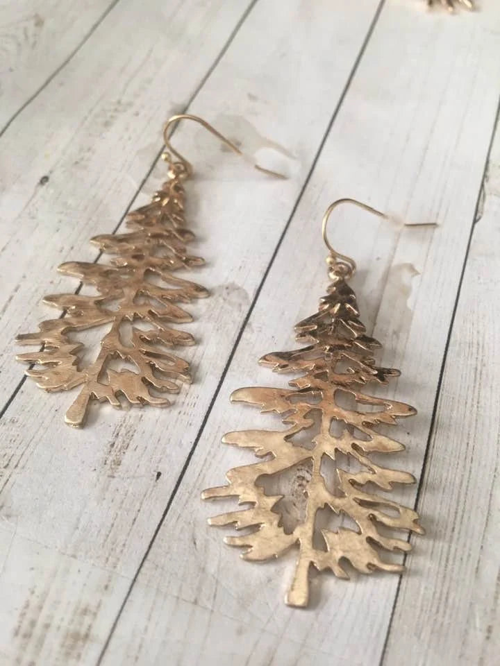 Rustic Tree Earrings