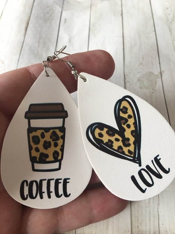 Leopard Love Coffee Earrings