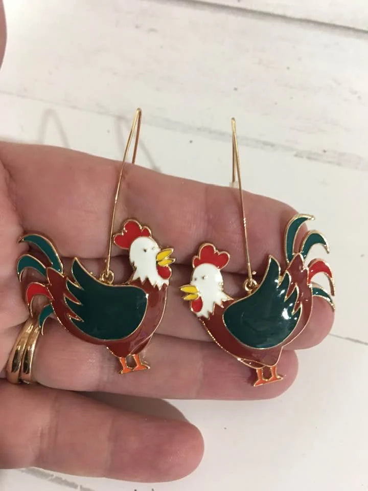 Chicken Earrings