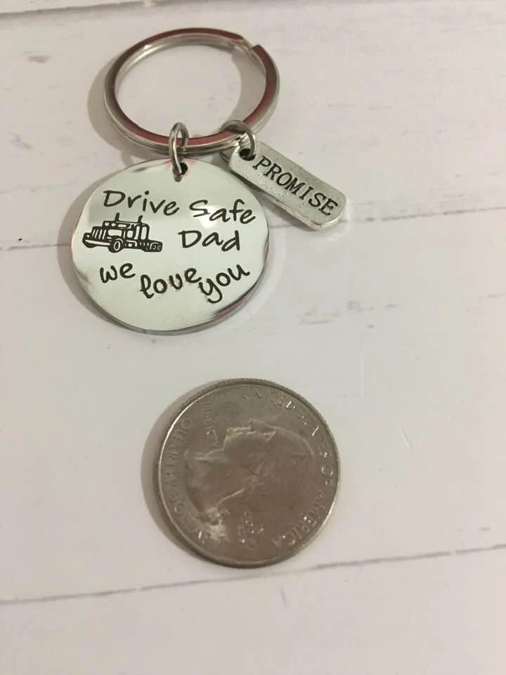 Trucker Dad Keychain