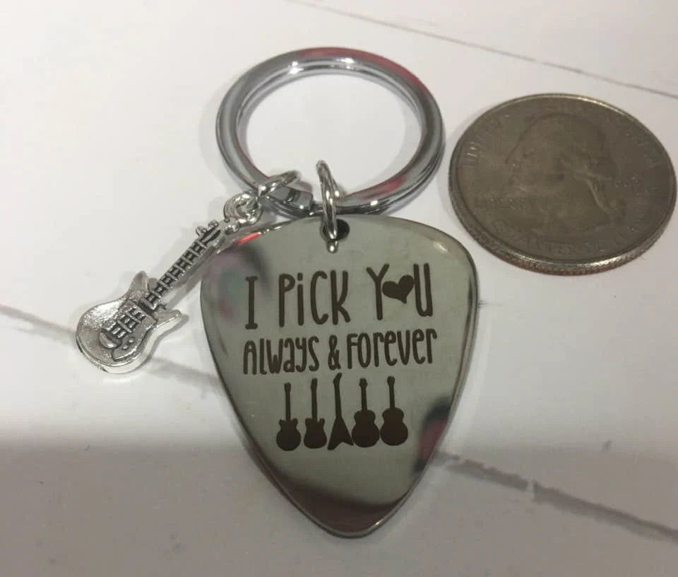 Guitar Pick Keychain
