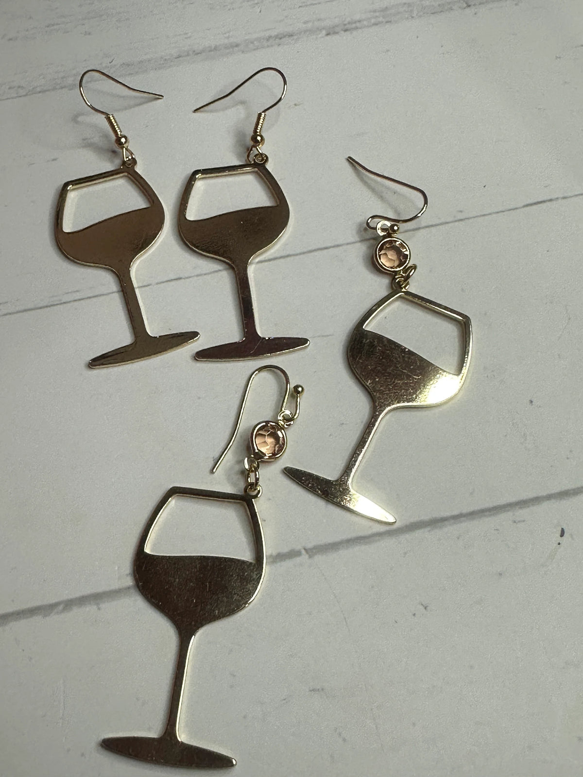 Wine Glass ~ Champagne Earrings