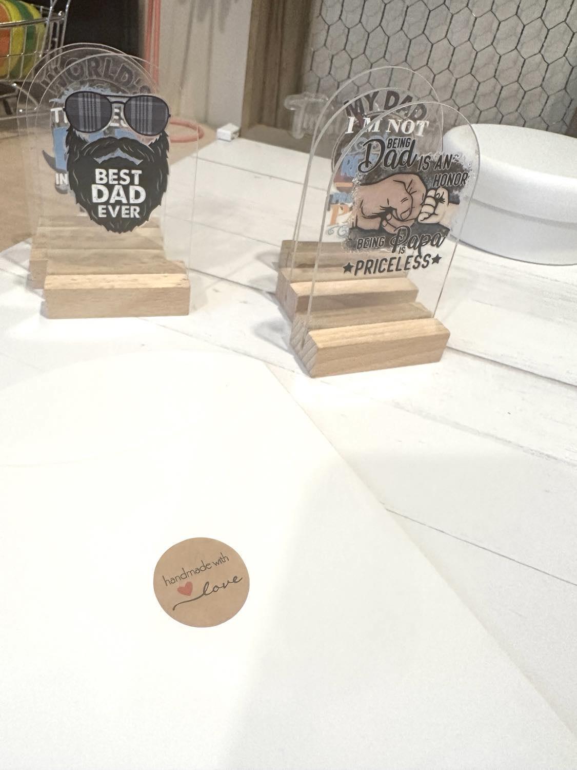 Dad & Papa Acrylic Desk Sitters