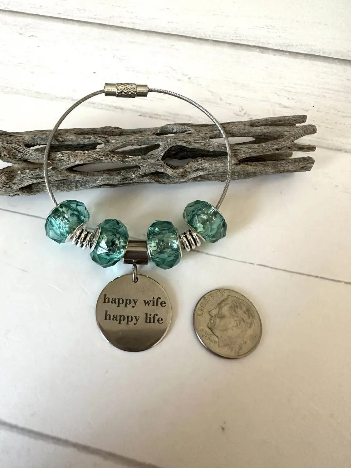 Happy Wife Happy Life Bag Tag