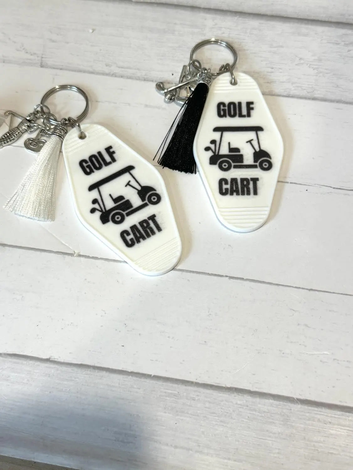 Golf Cart Motel Keychains