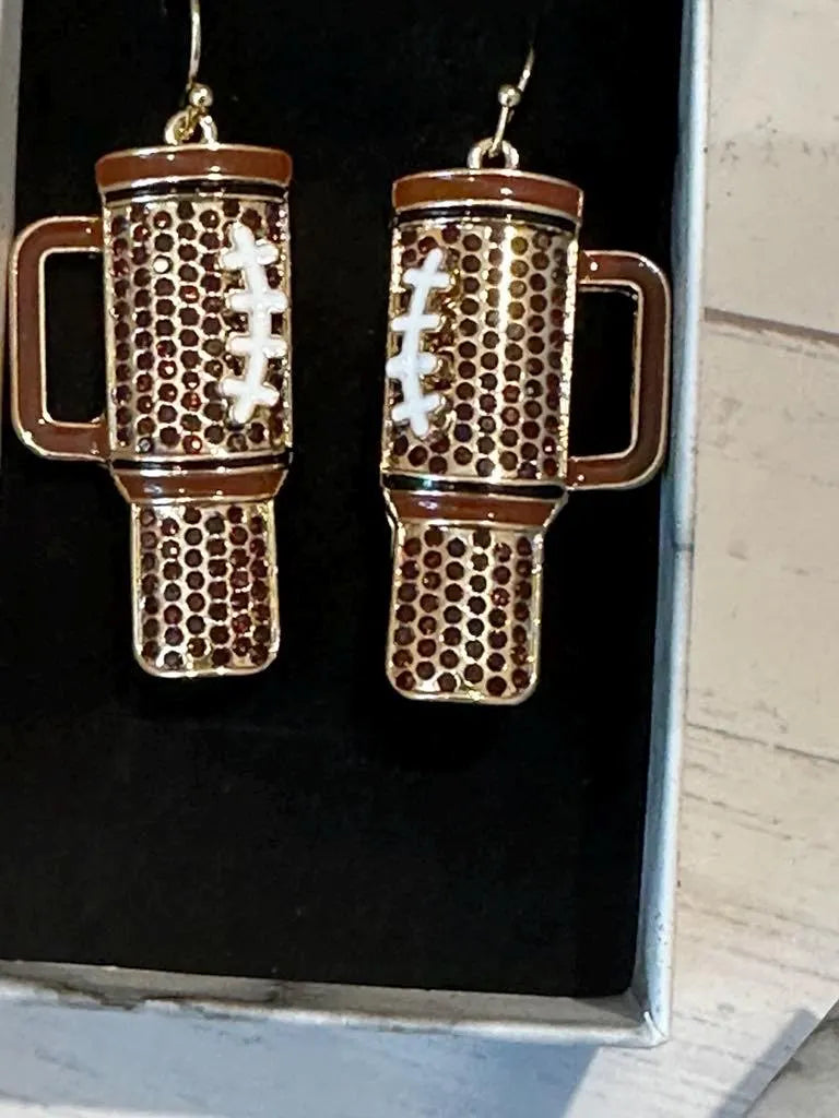 Football Tumbler Earrings