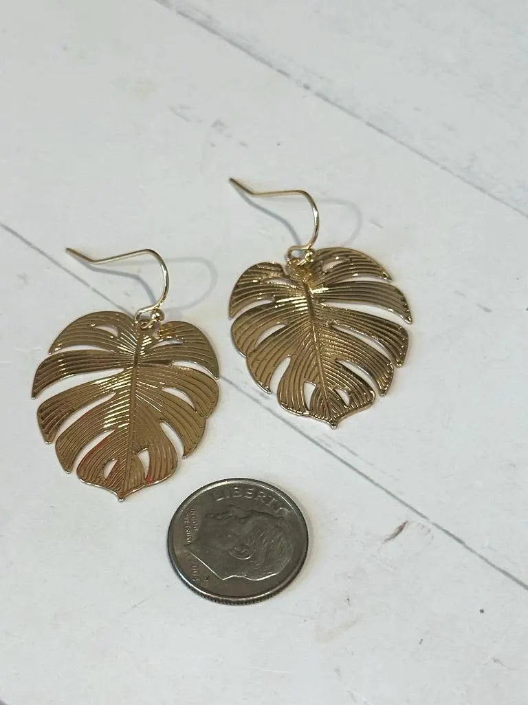 Monstera Leaf Earrings