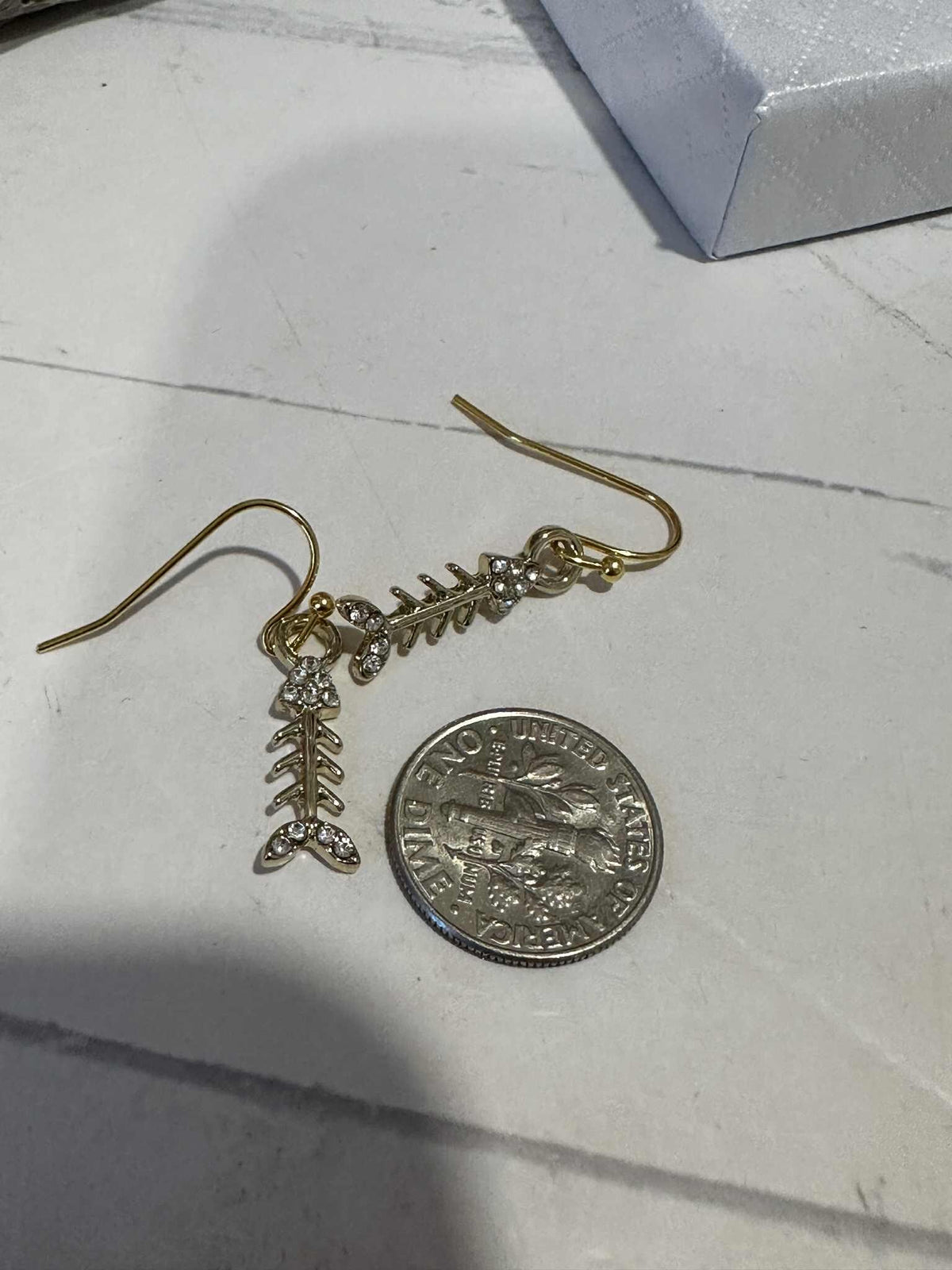 Dainty Fishbone Earrings