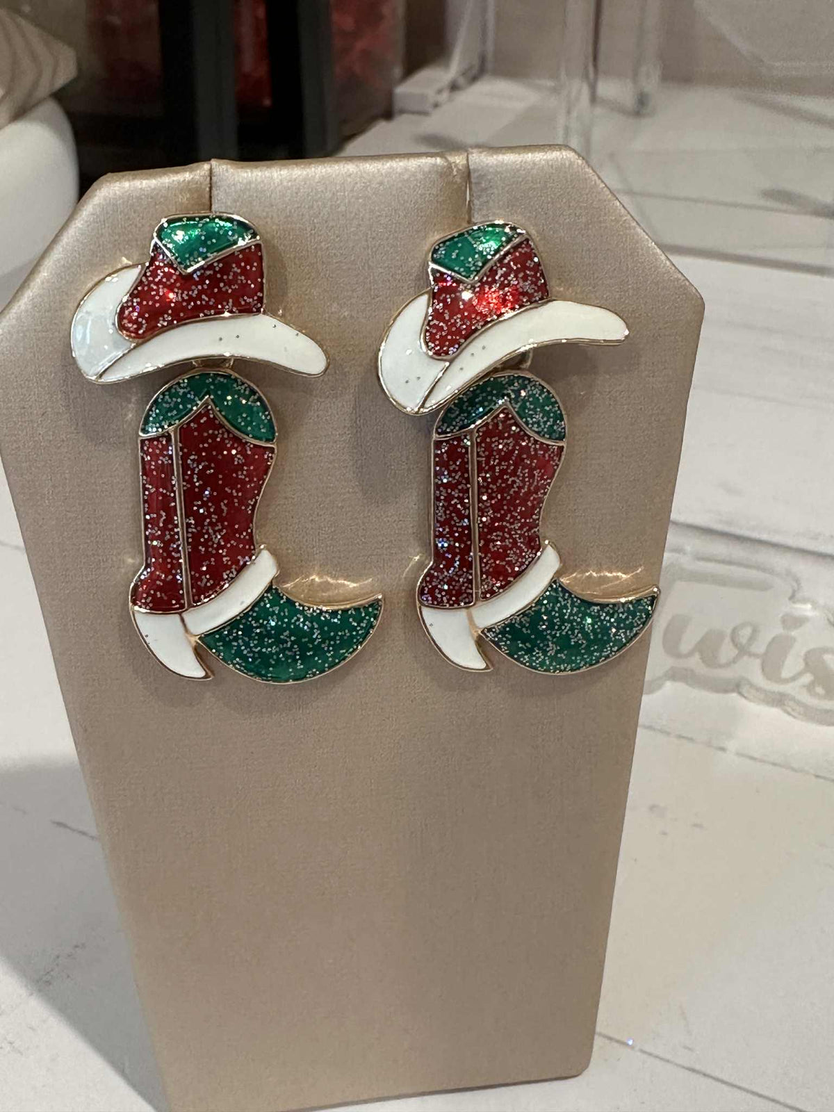 Dancing Cowboy Boot Earrings