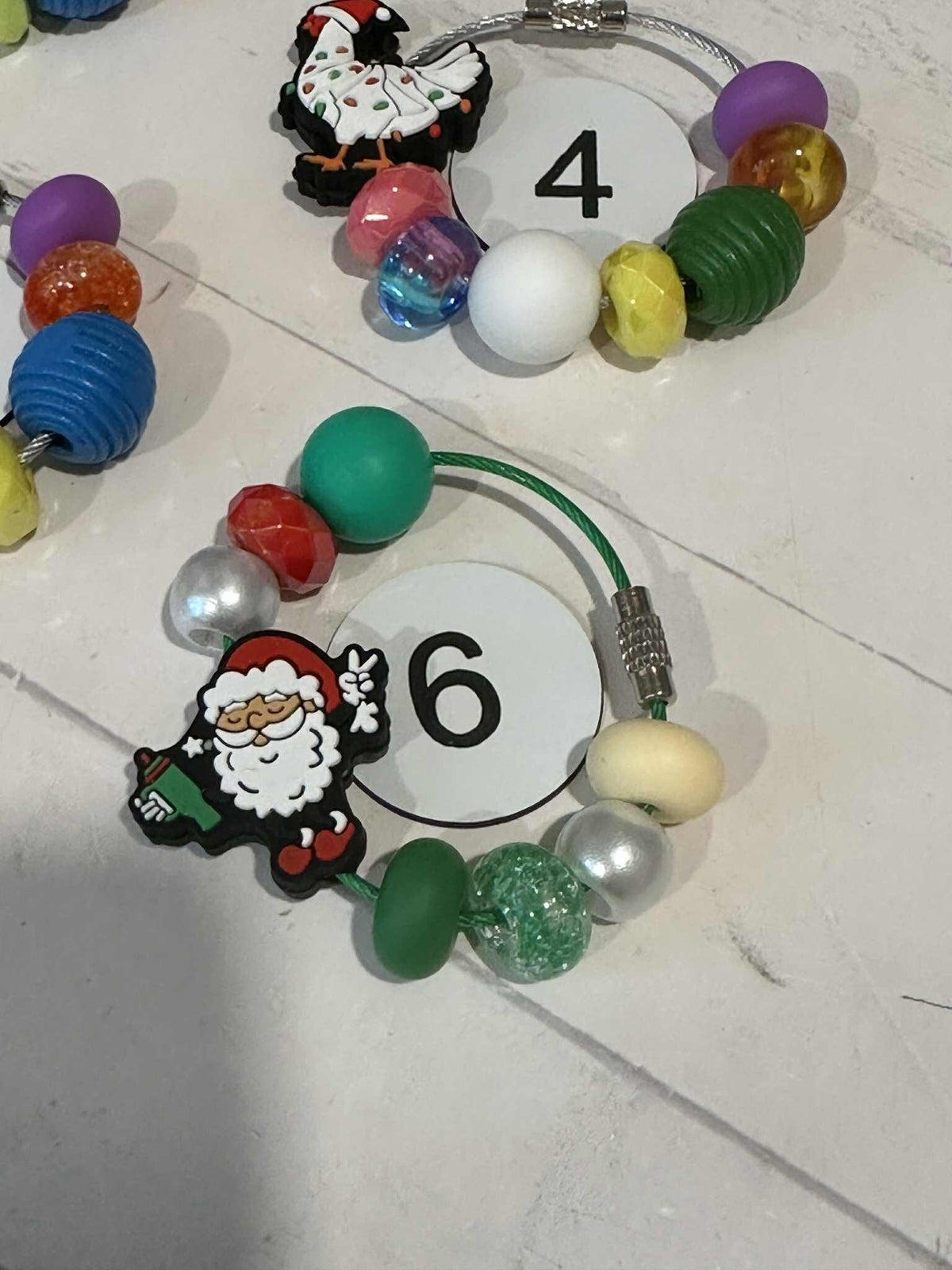 Christmas Beaded Tumbler Handle Charms