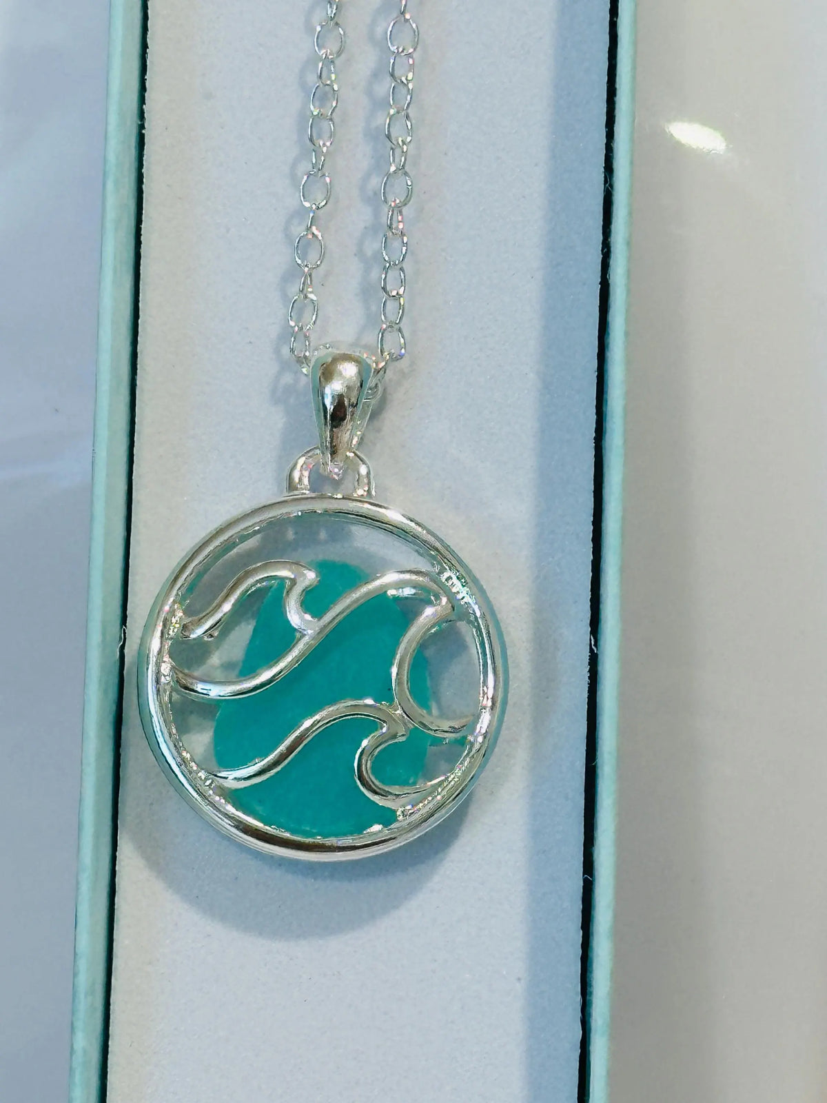 Ocean Wave Sea Glass Necklace