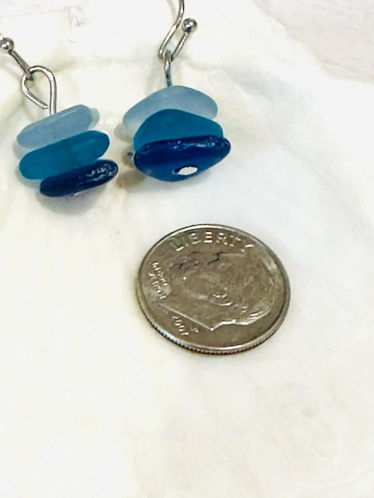 Sea Glass Stacked Earrings