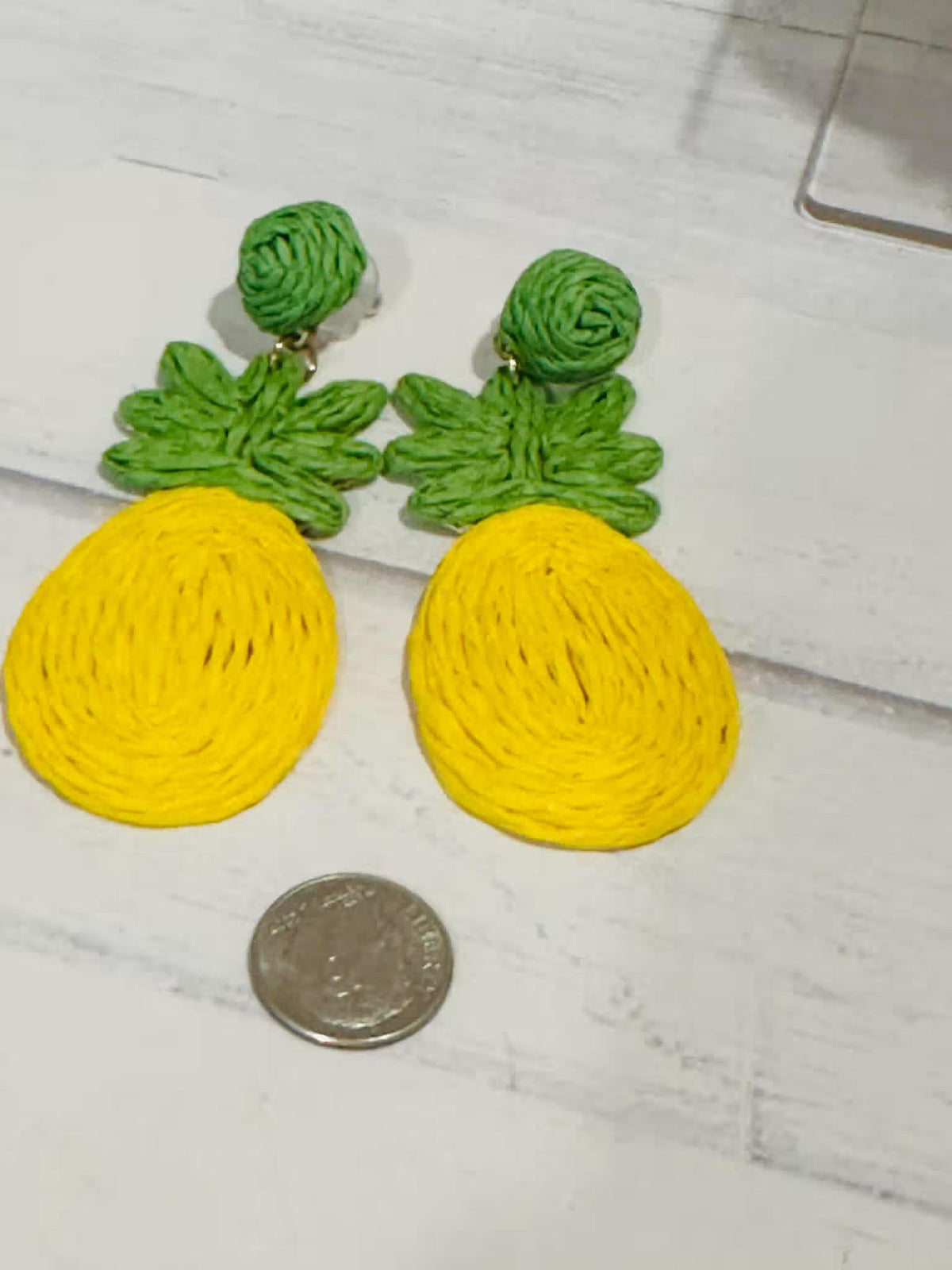 Raffia Pineapple Earrings