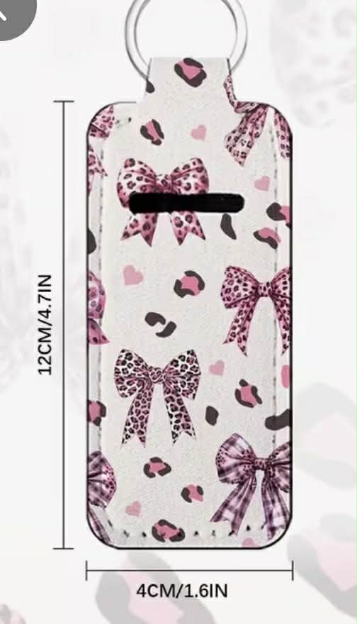 Leopard Print Lip Balm holder Keychain