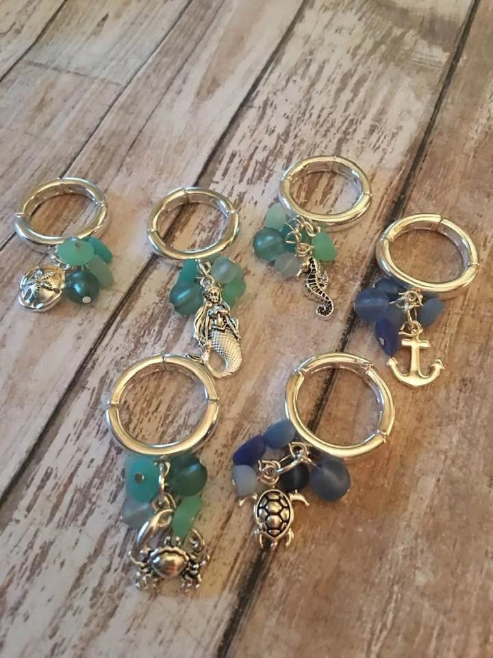 Seaglass Stretch Rings