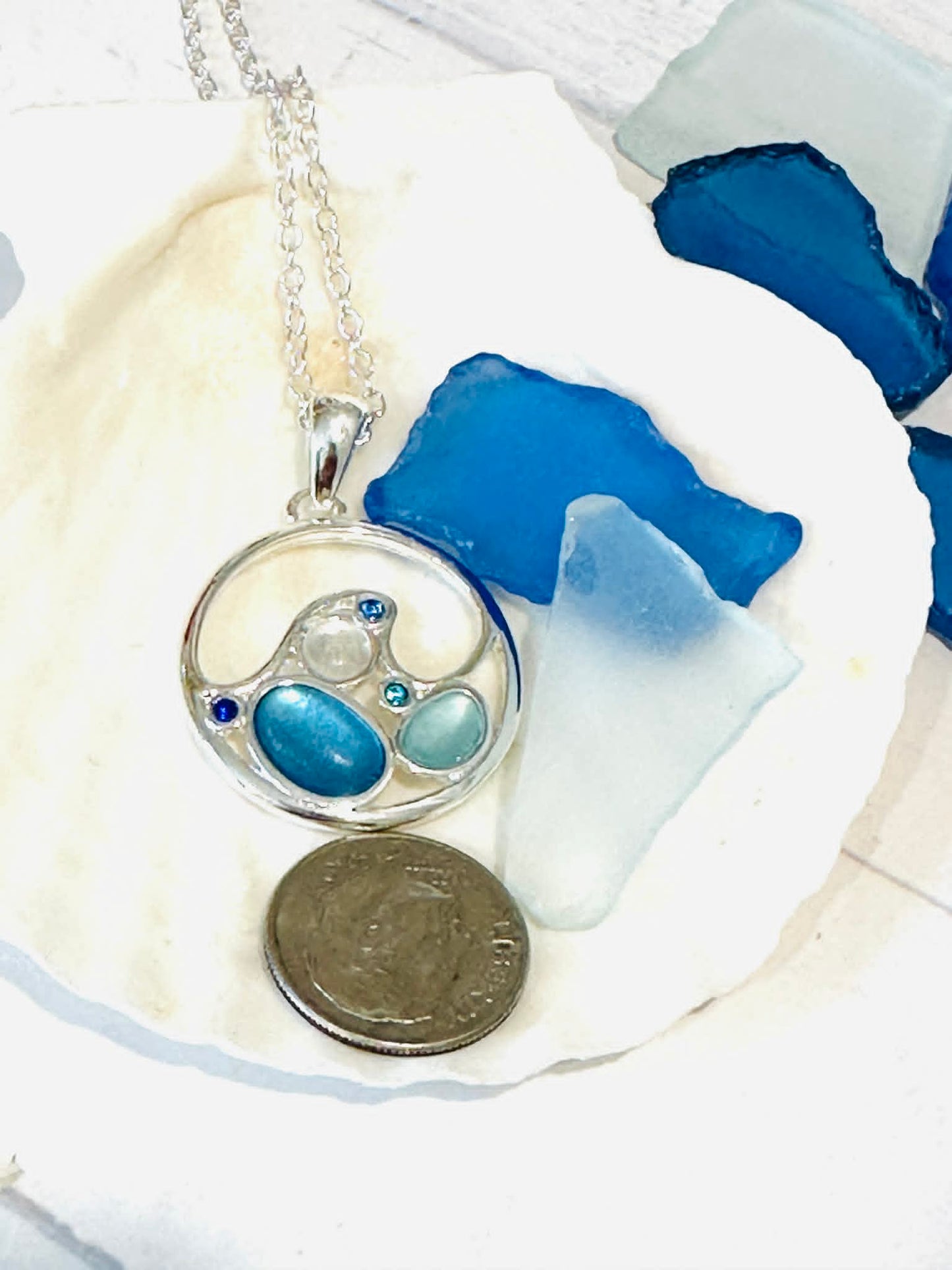 Seaglass Wave Necklace