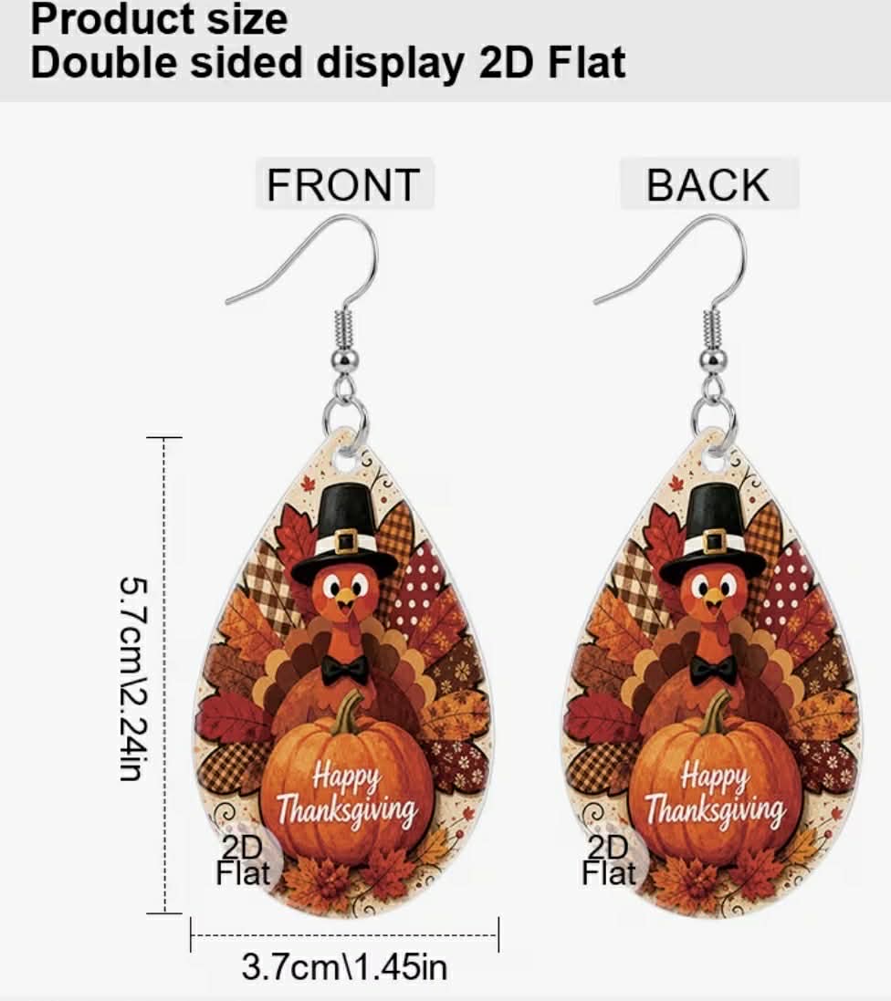 HappyThanksgiving Earrings