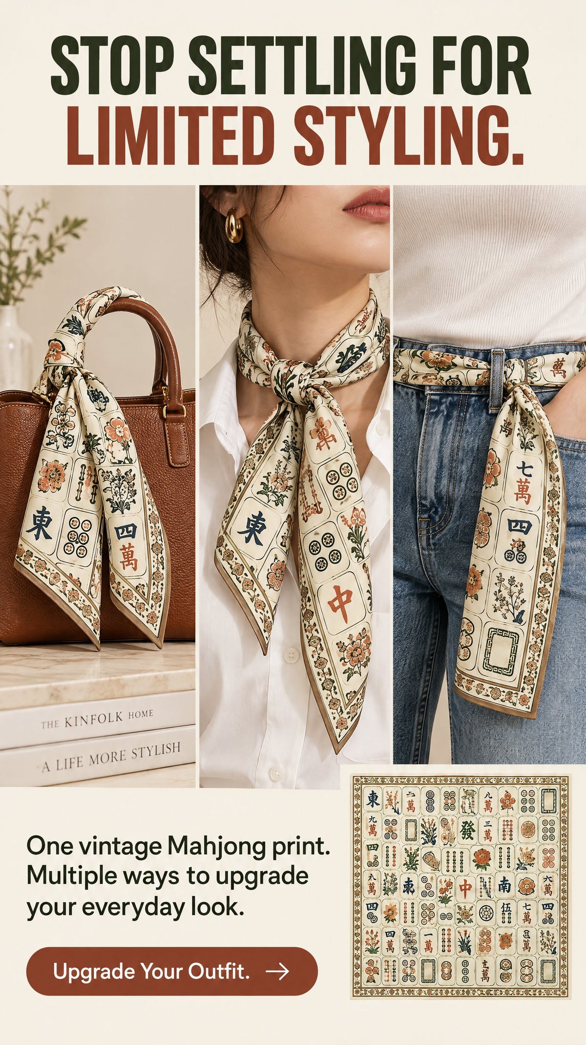 Mahjong Scarf – Twisted Flamingo