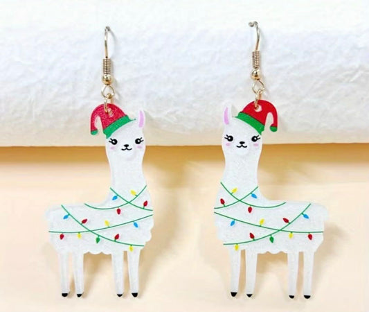 Christmas Alpaca Earrings