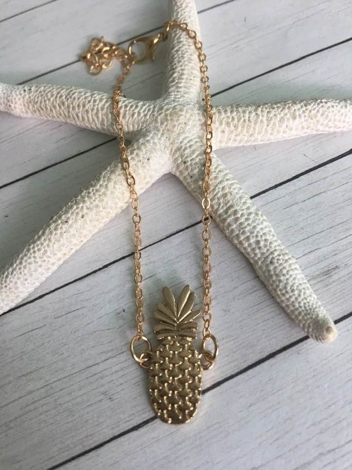 Gold Pineapple Anklet