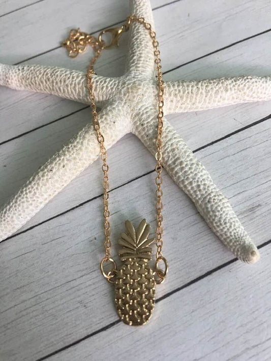 Gold Pineapple Anklet