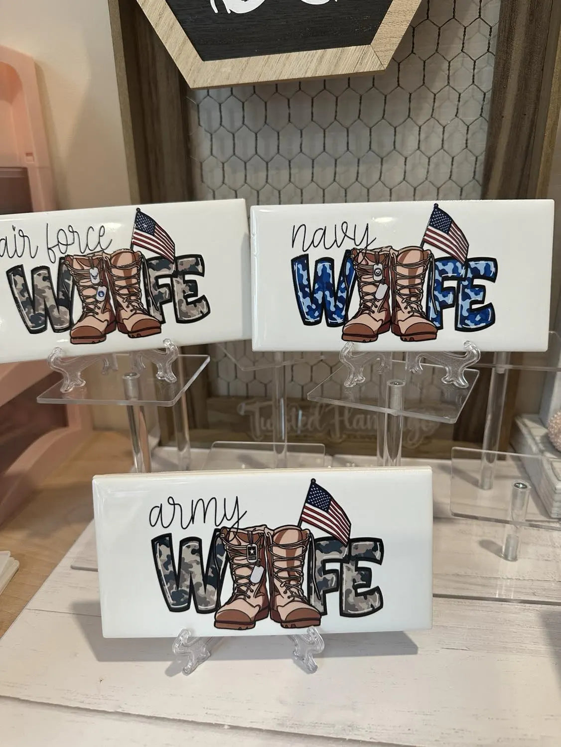 Military Wife Ceramic Tile Art