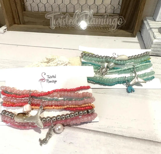 Beachy Seed Bead Bracelets