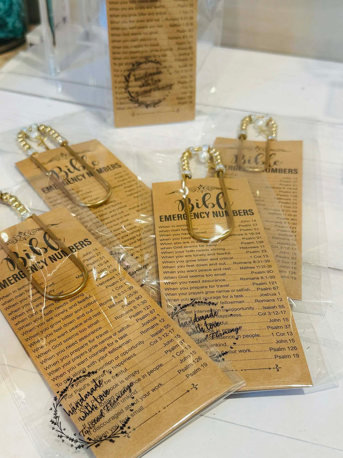 Bible Emergency  Numbers Jumbo Paperclip Bookmarks