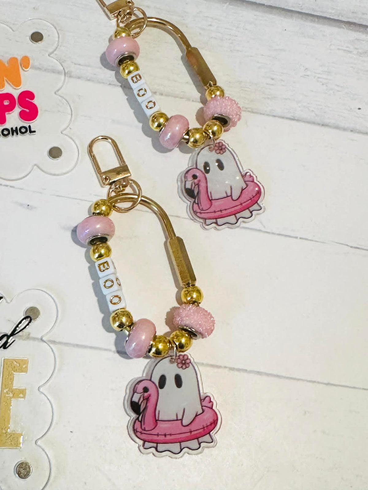 Boo Ghost/Flamingo Carabiner