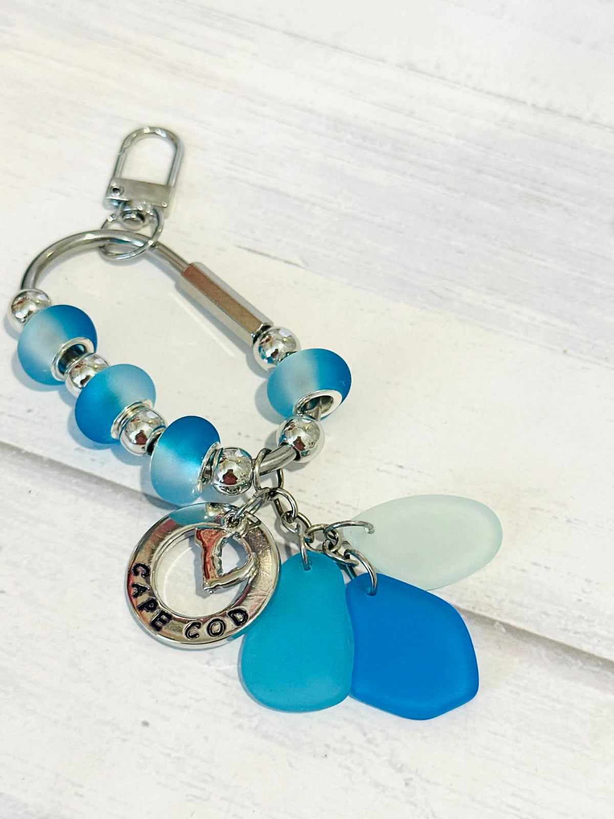 Cape Cod Seaglass Carabiner Bag Charm