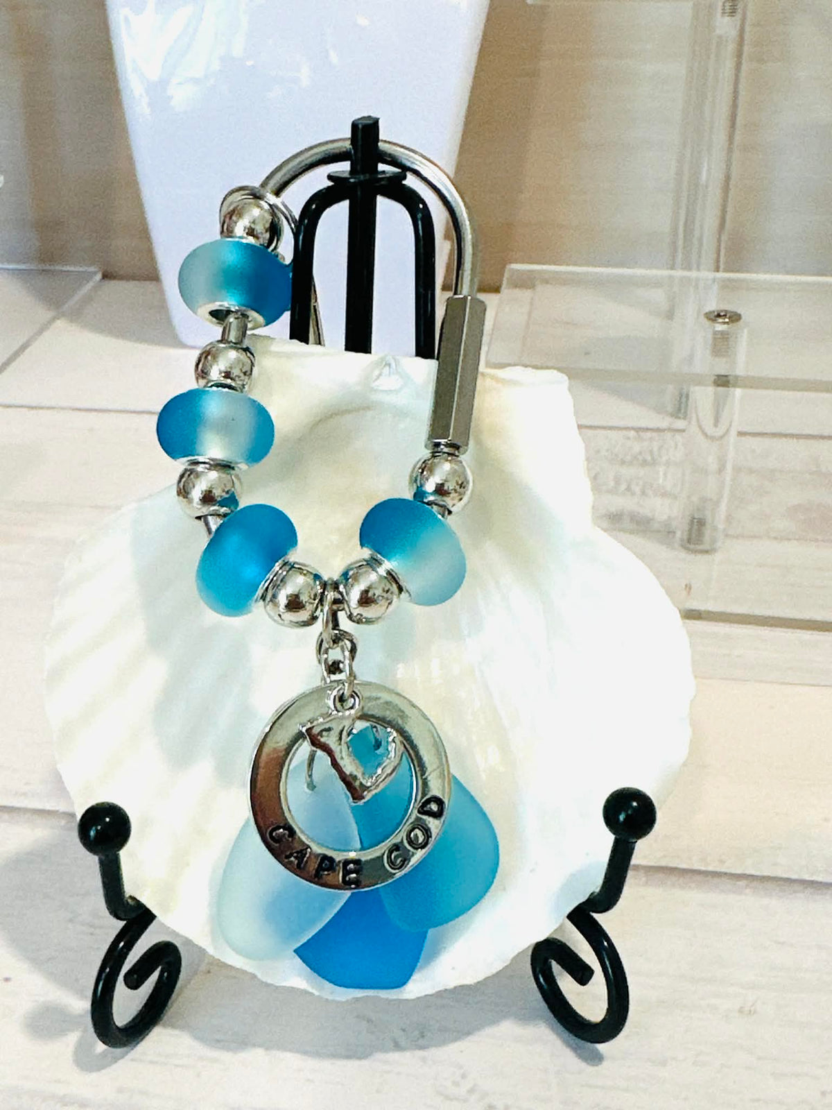 Cape Cod Seaglass Carabiner Bag Charm