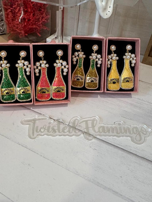 Champagne Bottle Earrings