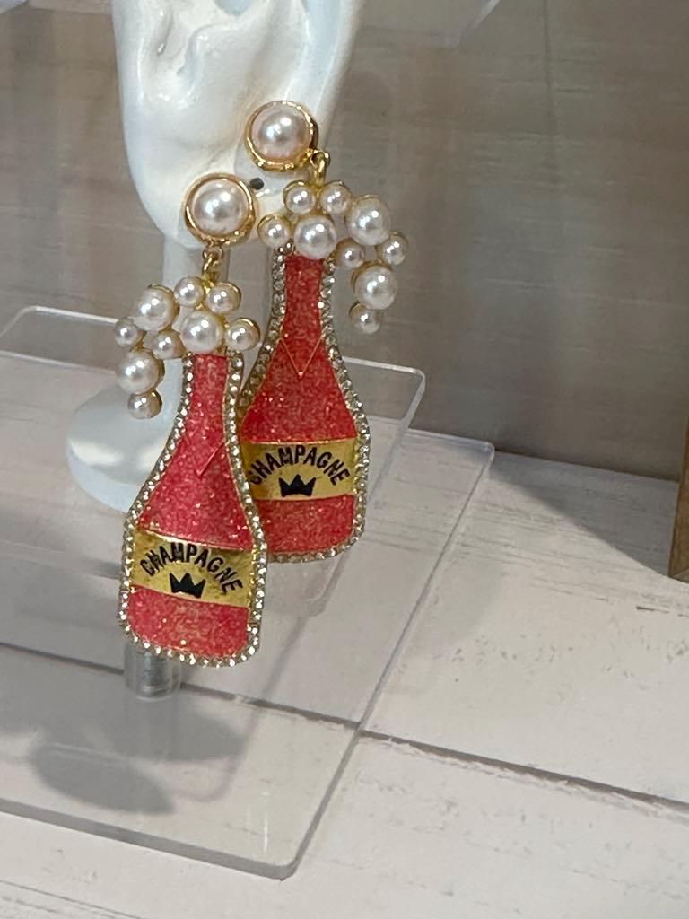 Champagne Bottle Earrings