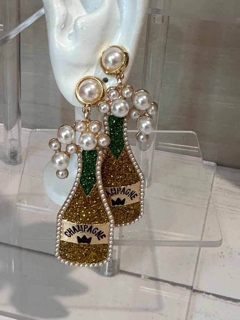 Champagne Bottle Earrings