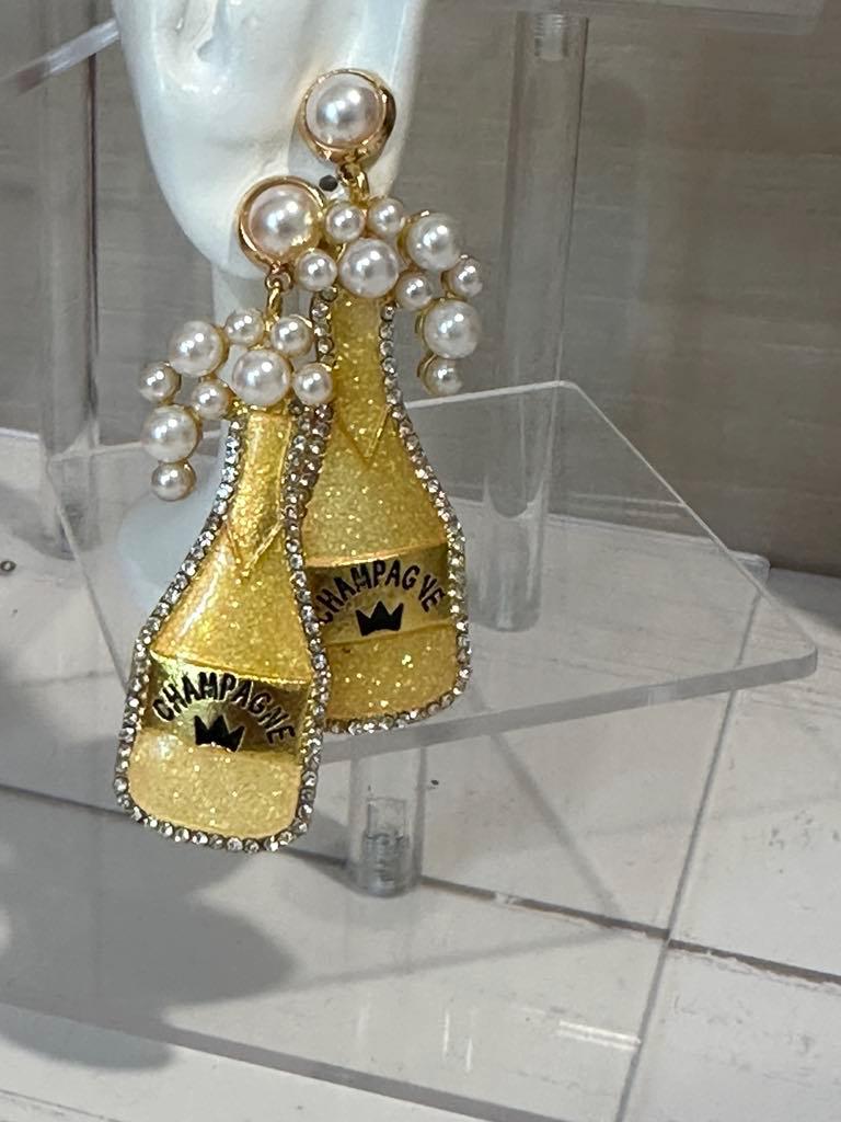 Champagne Bottle Earrings
