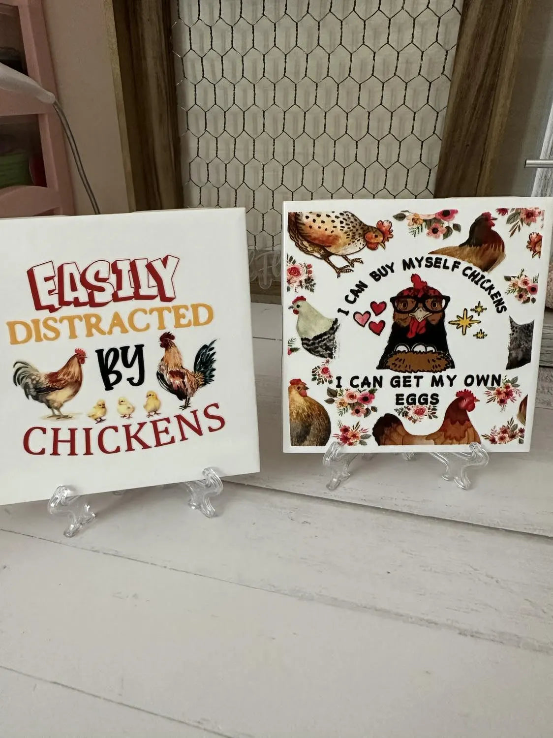Chicken Ceramic Tile Art