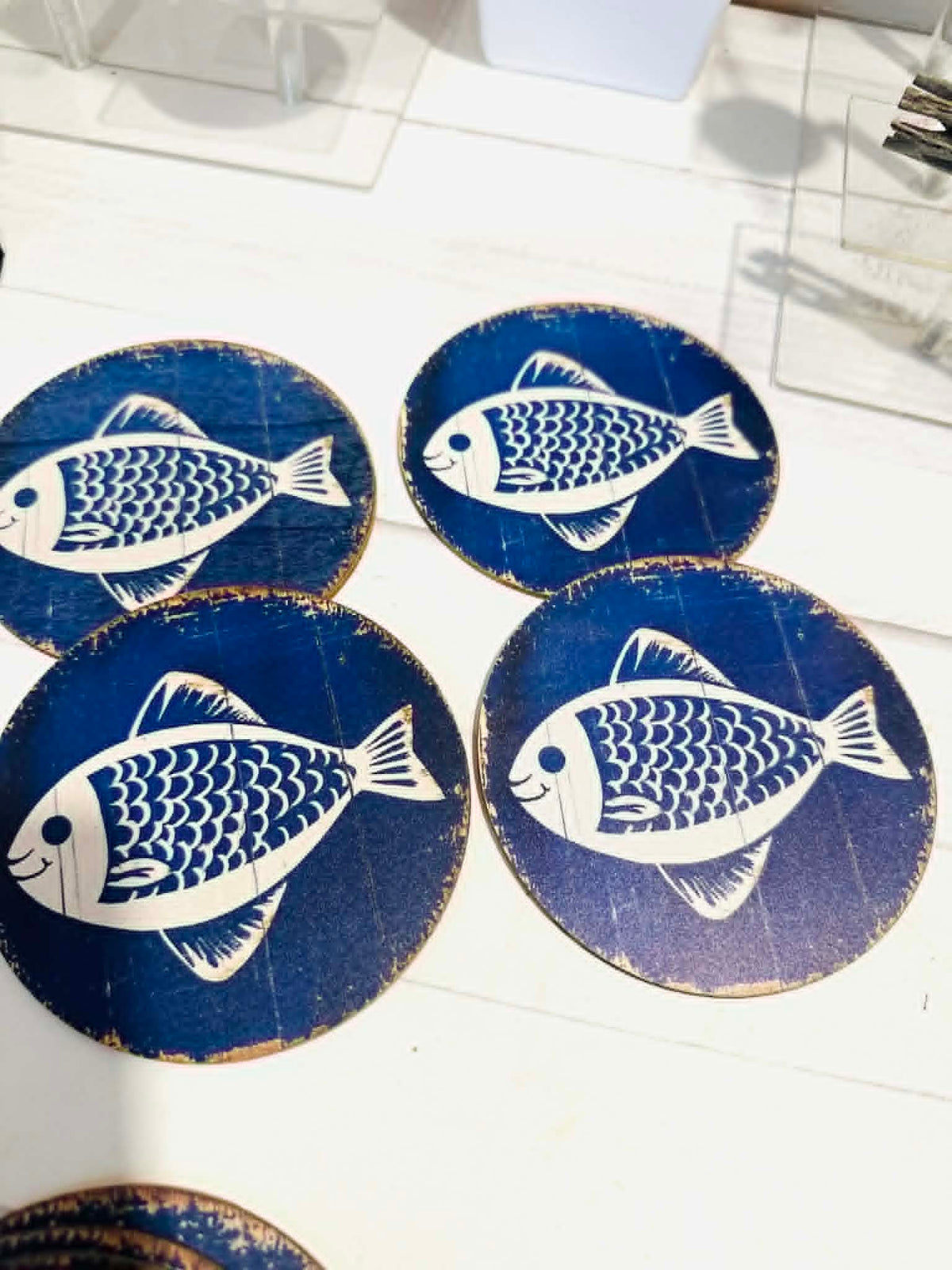 Wooden Fish Coasters
