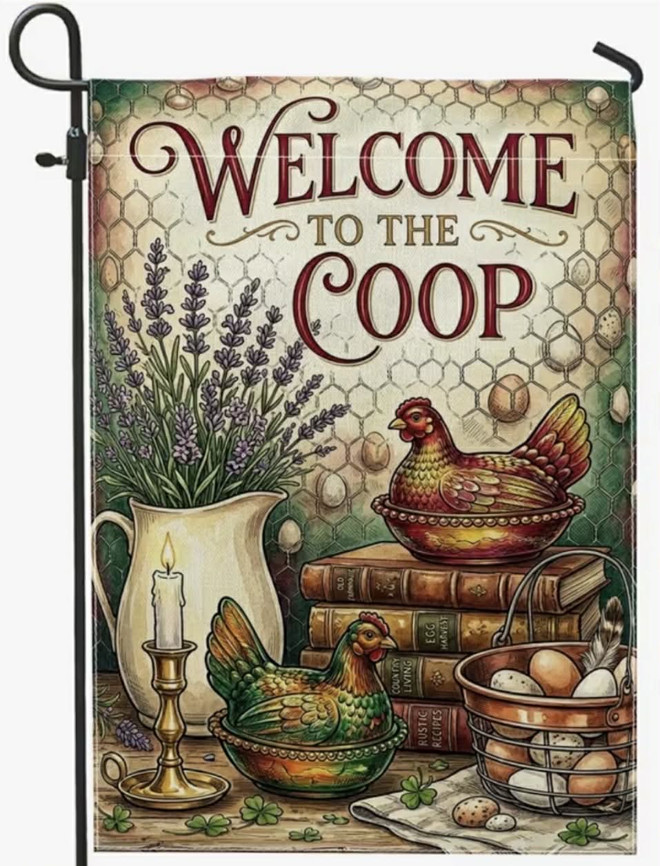 Welcome to the Coop Garden Flag