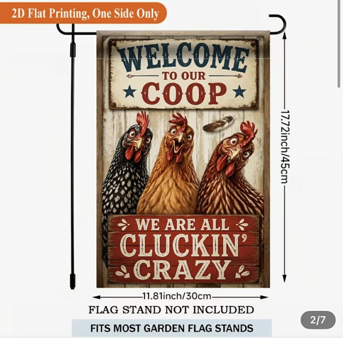 Welcome to the Coop Garden Flag
