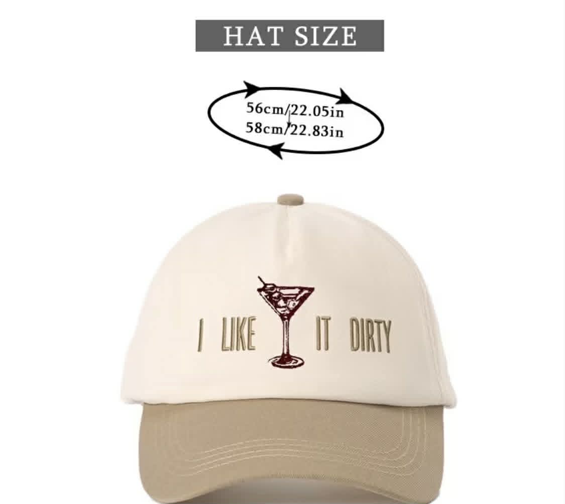 I like it Dirty Martini Embroidered Baseball Hat