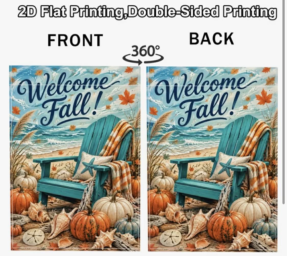 Coastal Welcome Fall Garden Flag