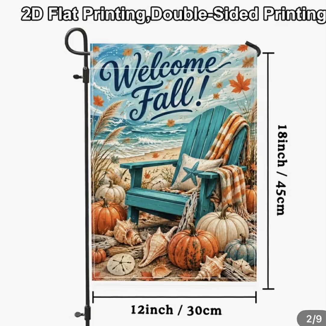 Coastal Welcome Fall Garden Flag
