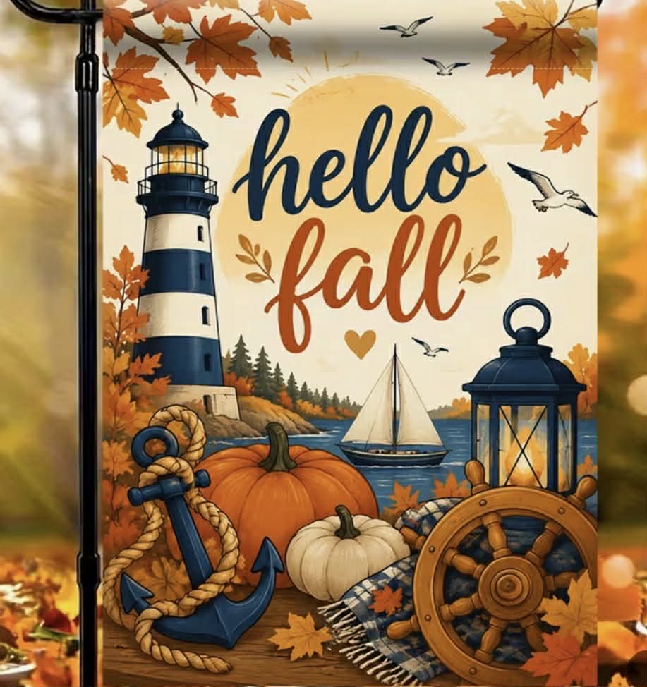 Happy Fall Coastal Garden Flag
